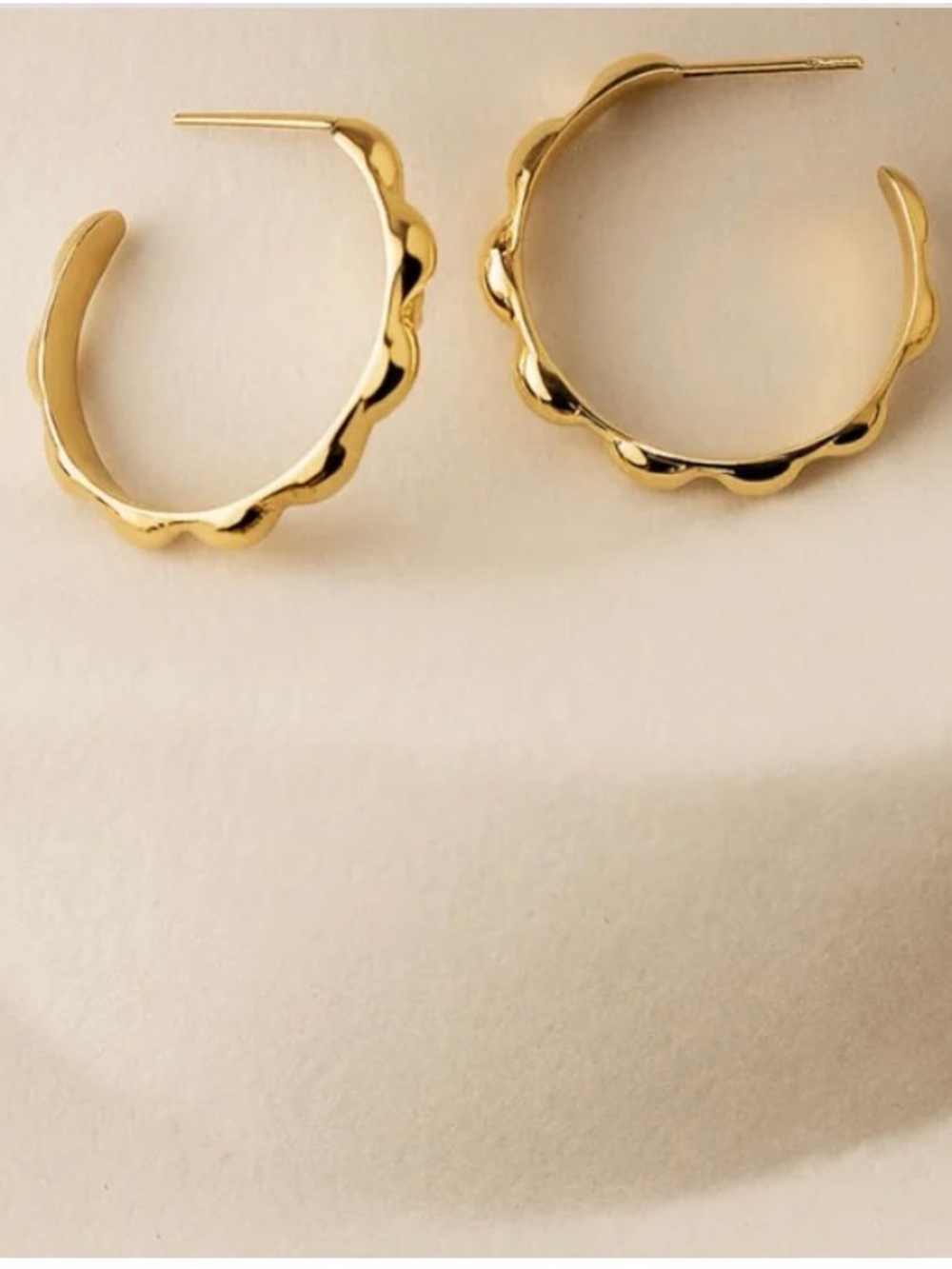 Sophie Blake 14kt Gold Plated  Selena Gold Hoop Earrings NWT - Picture 10 of 12